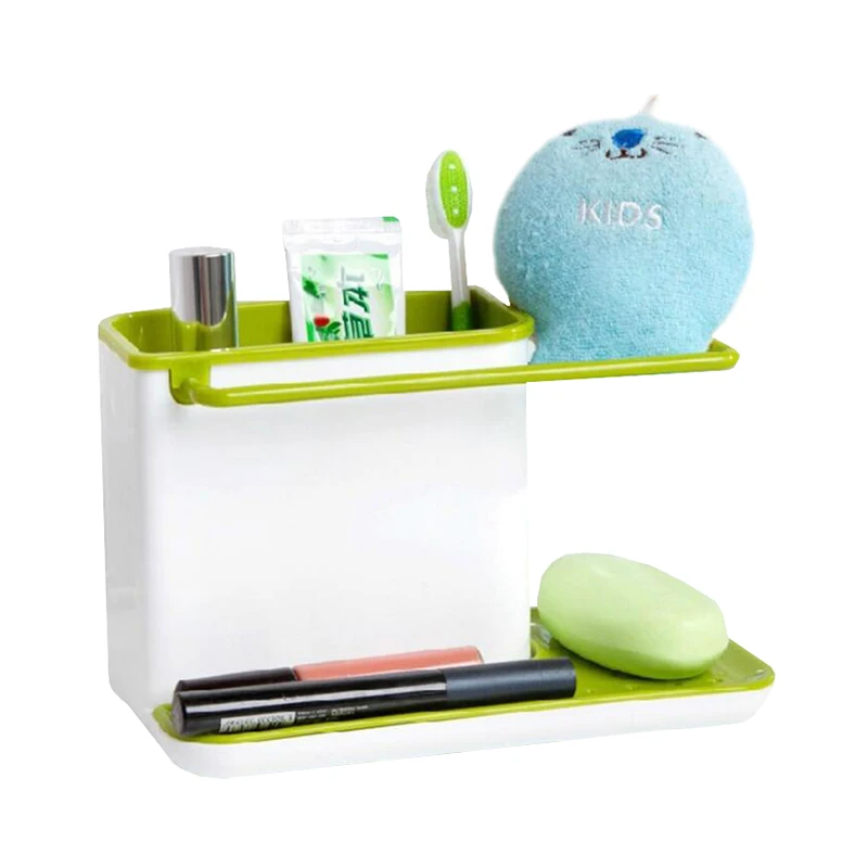 Губка Кухня Box держатель Пластик стенд посуда Полотенца хранения аксессуаров