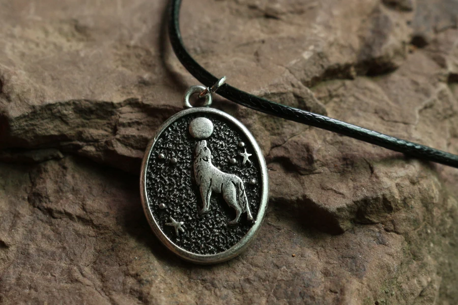 Ожерелье с волком lanseish10pc винтажное ожерелье ручной работы и воющим на Луну