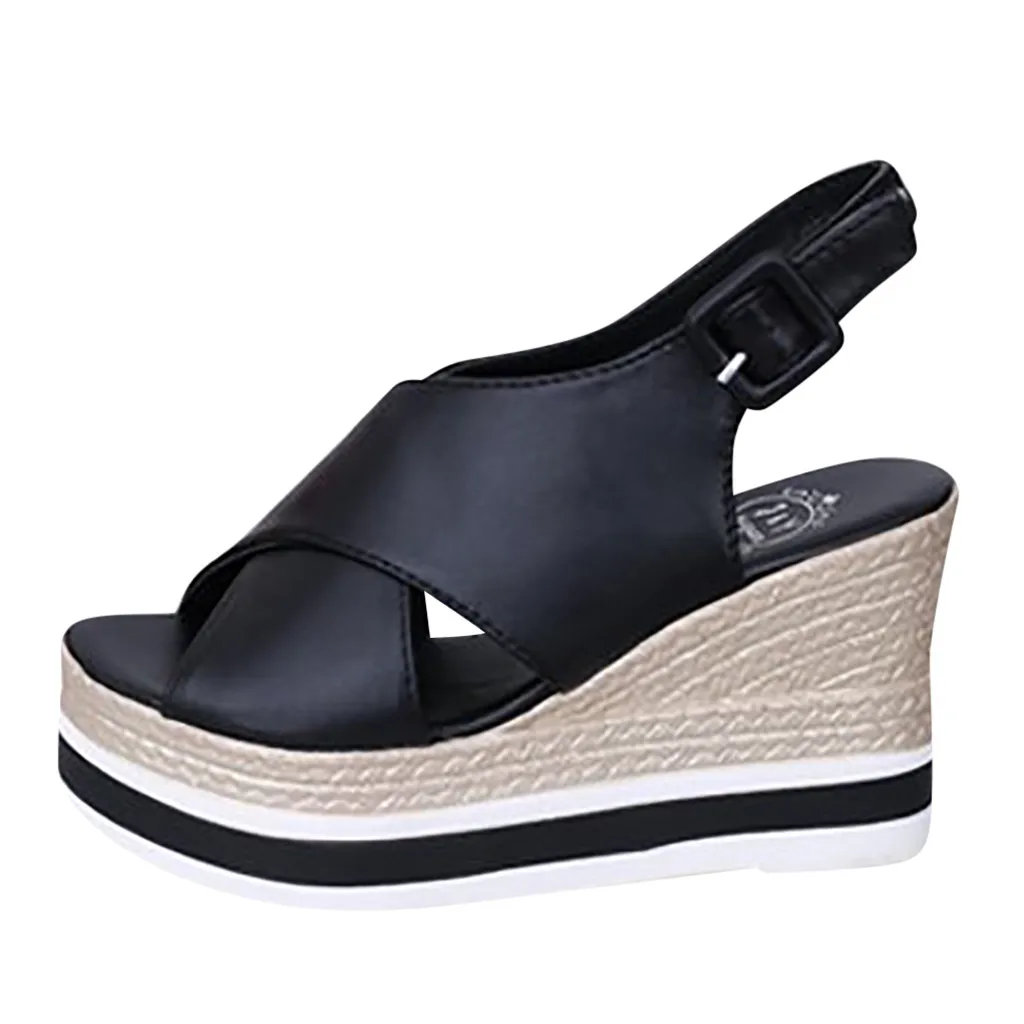 Женские модные туфли на танкетке с открытым носком пикантные летние женские