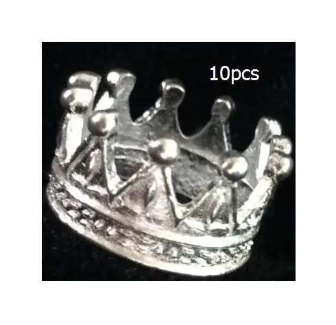 DIY0021-10pc-LSV DIY ювелирные изделия корона аксессуары ручной работы смолы ремесло украшения мини милый король Королевский кулон в виде короны ювелирных изделий подвески - Цвет: DIY0021-10pc-LSV