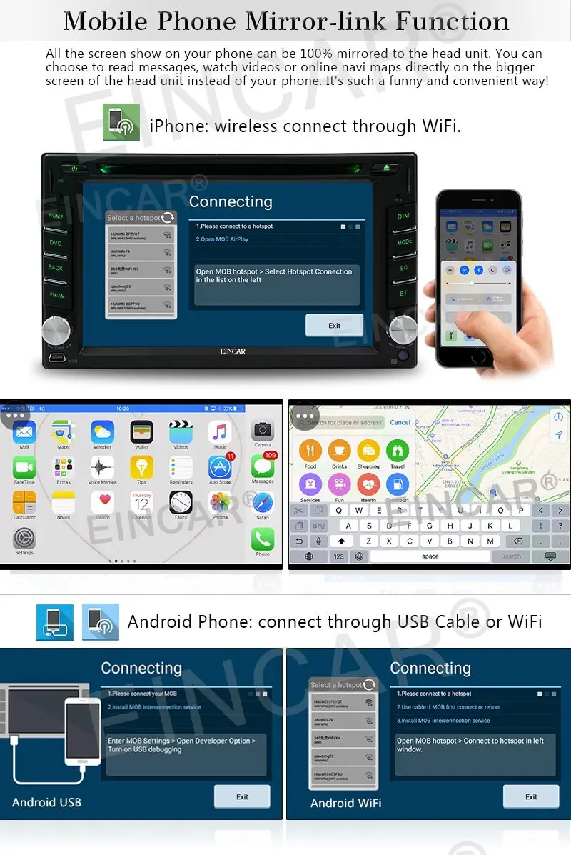 Бесплатный 3g + Android 6 0 Универсальный Двойной Два 2din автомобильный dvd радиоплеер gps
