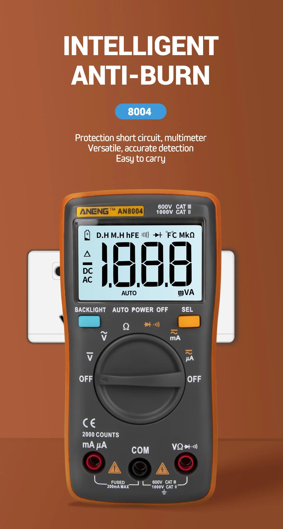 ANENG AN8004 LCD digital multimeter profesional capacitor tester esr meter richmeters inductance meter tester be true