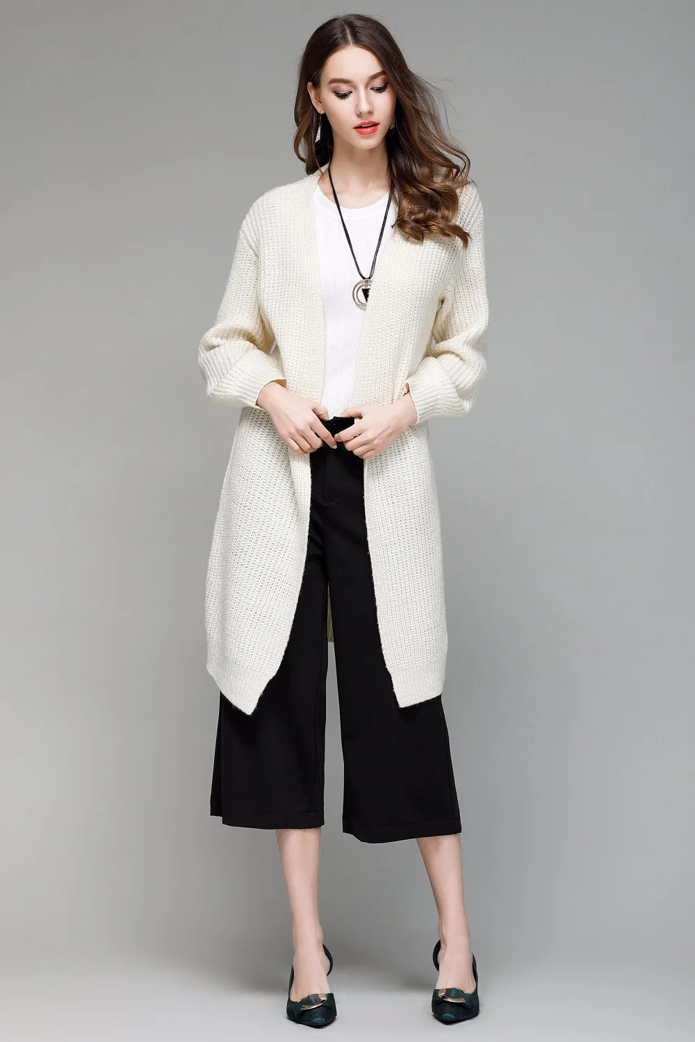 2019 Korean Fashion Autumn Winter Women Sweaters Long Knitted Cardigans Solid Patchwork Sweter Mujer Manga Larga Trui Dames |