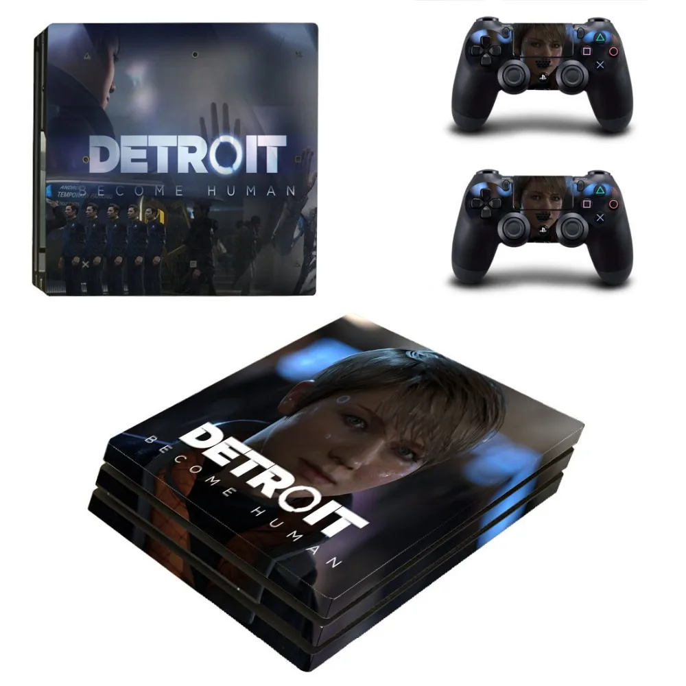 Play station 4 PRO наклейки для Playstation 4 PS4 Pro консоли контроллера из винила и кожи самоклеящаяся пленка крышка Detroit стать человека