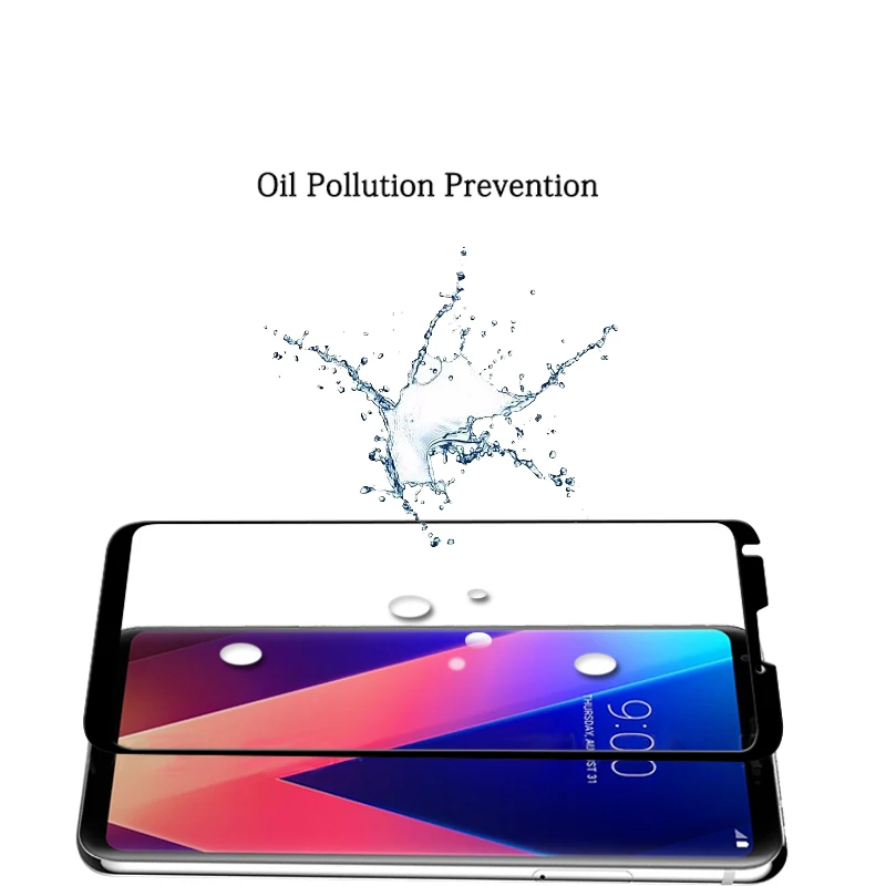 Премиум полное покрытие 3D изогнутые края стеклянная пленка для LG V30 PLUS + H930G