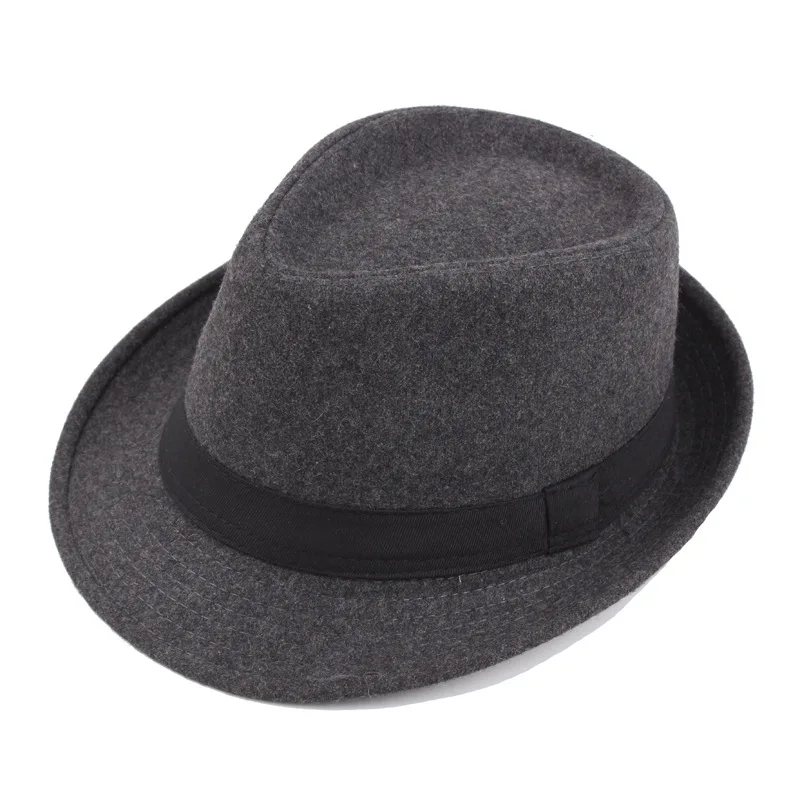 Новая мода для мужчин Fedoras Женская мода джаз шляпа на зиму осень черная Шерстяная Смесь Женская кепка Уличная Повседневная шляпа Горячая Распродажа