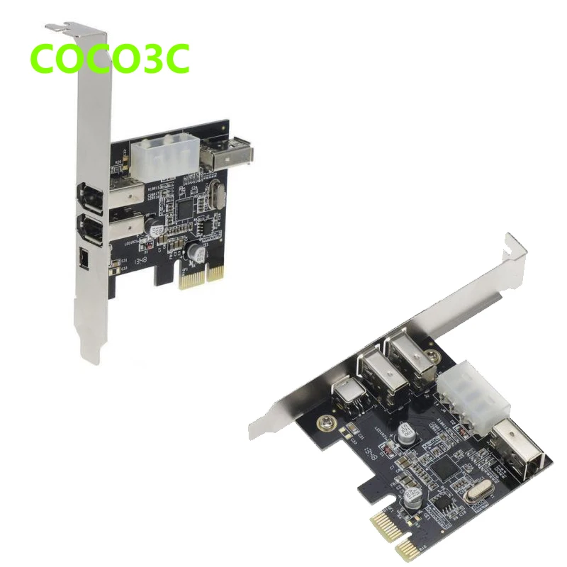 PCie 3 IEEE 1394A контроллер карты совершенное видео/аудио Firewire портов для PCI Express