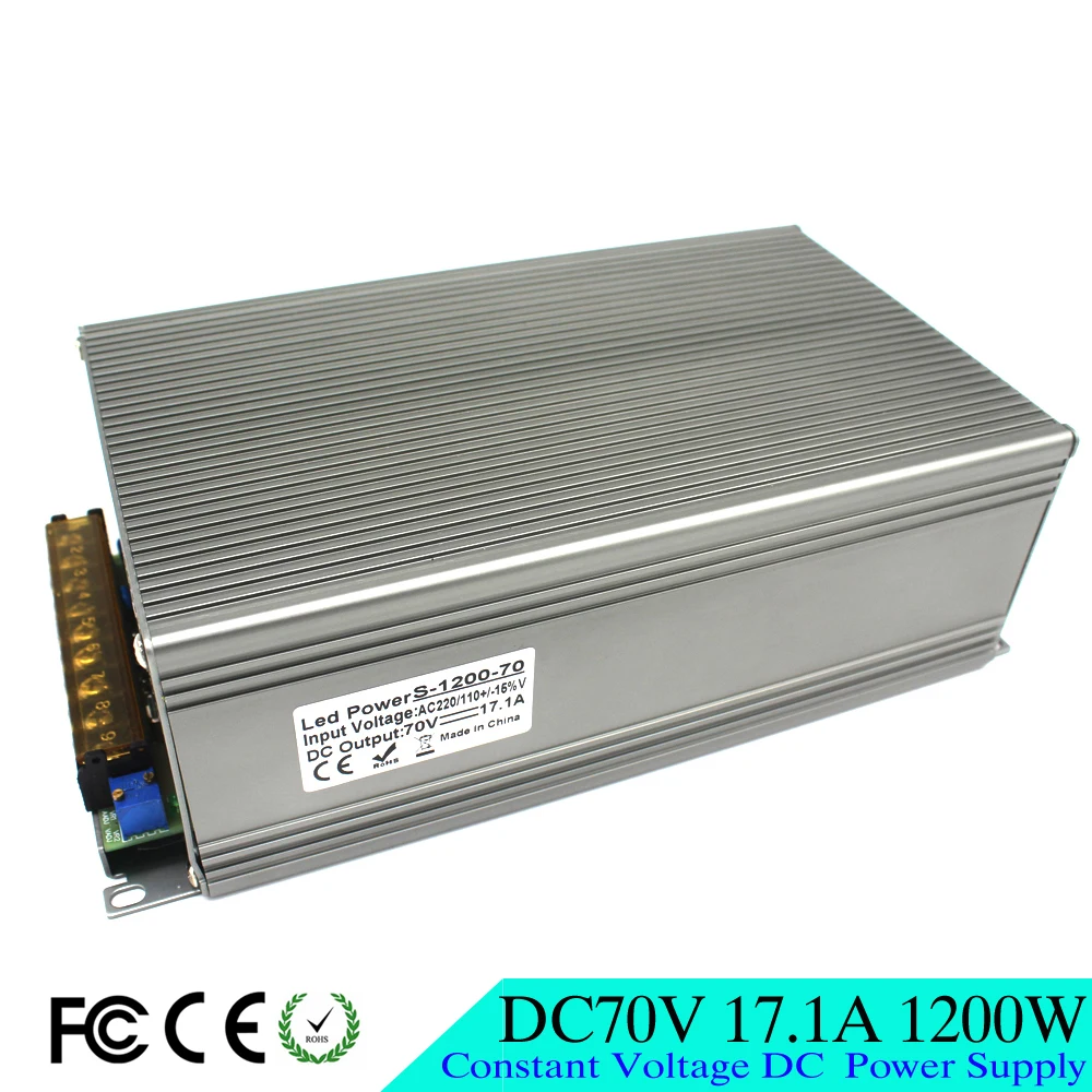 Новое поступление DC70V 17.1A 1200W Драйвер импульсного источника питания AC 110V 220V к DC 70V