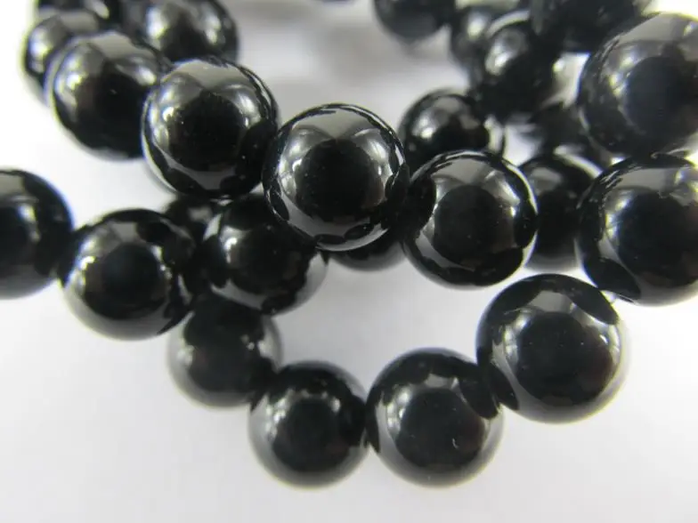 OMH wholesale 96-28PCS 4-14mm black jewelry DIY obsidian beads Suitable for bracelet necklace ZL589 | Украшения и аксессуары