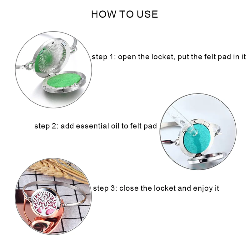 Спрей ароматерапия диффузор медальон браслет 316L нержавеющая сталь магнитный