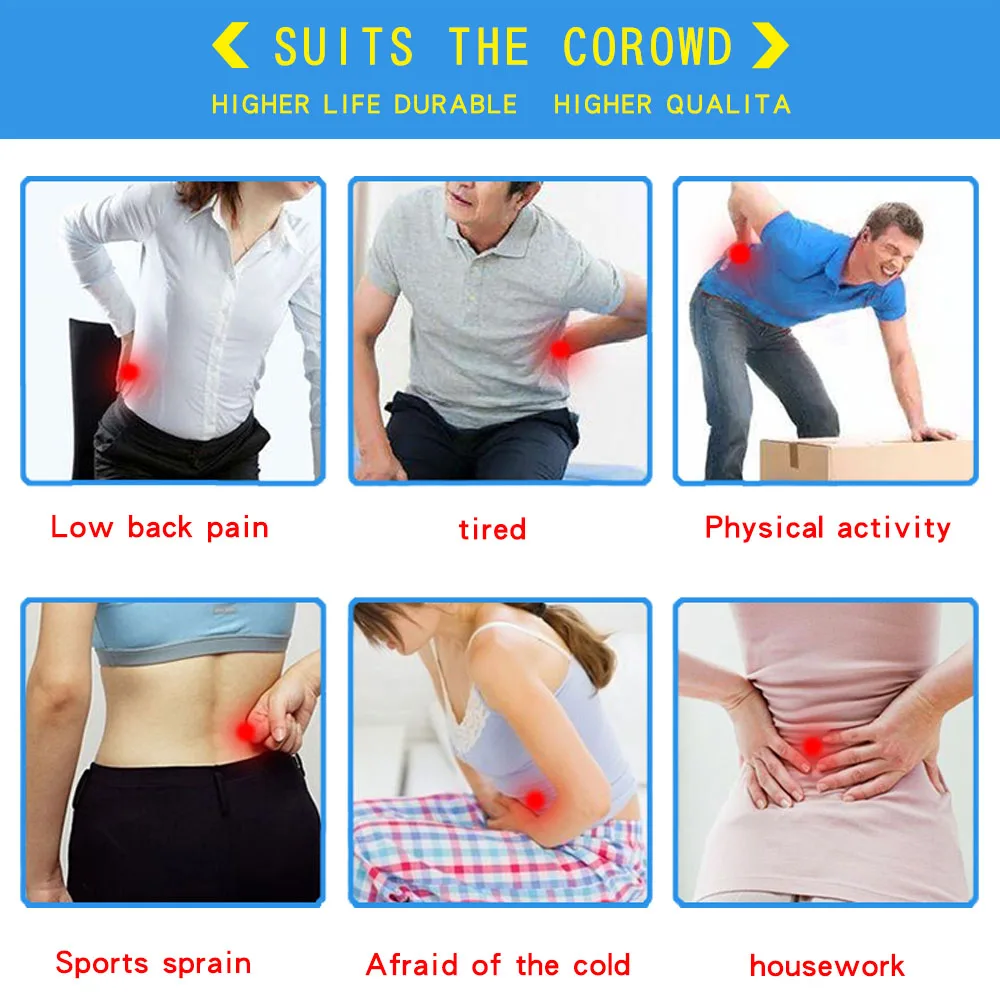 Tcare Verstelbare Taille Toermalijn Zelf verwarm Magnetische Therapie Ondersteuning Riem Lumbale Brace Massage Band Ge|Брекеты и