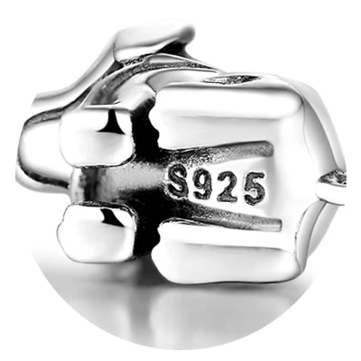 Действительно стерлингового серебра 925 Прекрасный щенок бисера Fit Pandora Талисманы браслет S925 собака животных DIY ювелирных изделий X21230