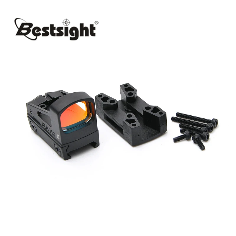 

Tactical RMS Reflex Mini Red Dot Sight Scope With Vented Mount and Spacers For Glock Pistol Aluminium Red Dot Riflescope