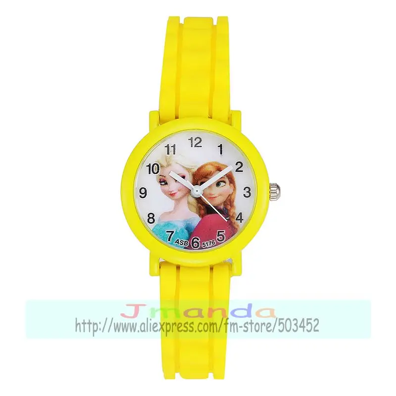 100 шт./лот Милые силиконовые часы с циферблатом для девочек яркие цвета милые