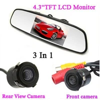 4 3 color tft lcd mirror monitor dc12v for dvd camera vcr 170 degree reversing waterproof rear view camera backupfront camera
