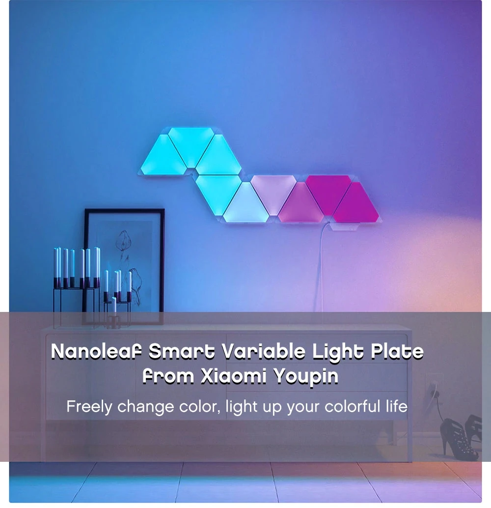 Xiaomi Nanoleaf полноцветный умный нечетный светильник для работы с Mijia для Apple Homekit Google Home настройка на заказ 4 шт./1 коробка