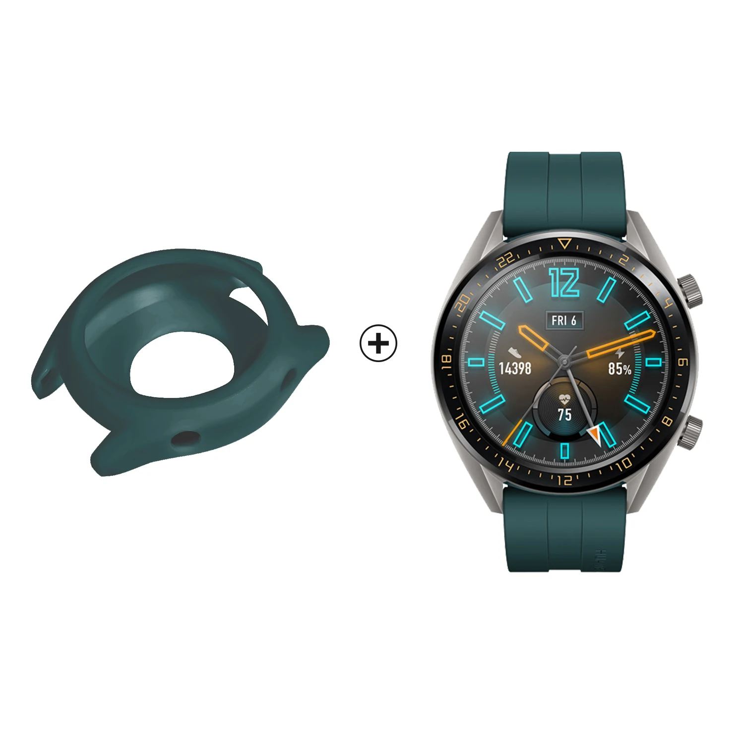Ремешок для huawei Watch GT Active/Элегантный Смарт-часы ремешок для huawei аксессуары GT ТПУ чехол+ силиконовый спортивный браслет