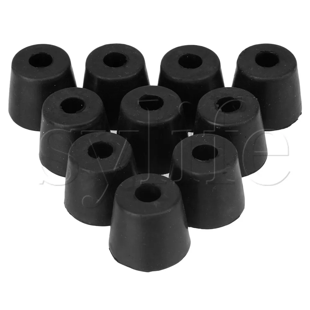 10pcs Round Black Rubber Chair Leg Pad Cover 31x24x25mm Furniture Feet Non-slip | Инструменты