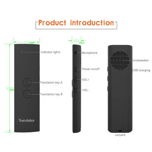 Умный переносной переводчик с поддержкой Bluetooth 28 + языков |