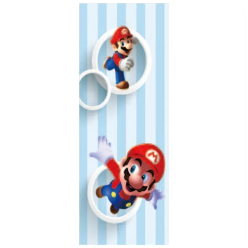 80*215 см мультфильм занавес двери наклейки супер забавные Mario Bros 3d настенная