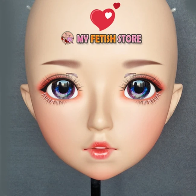 (Zhu 04) Женская милая девочка каучуковые полуголовы Kigurumi BJD Eyes Crossdress Косплей