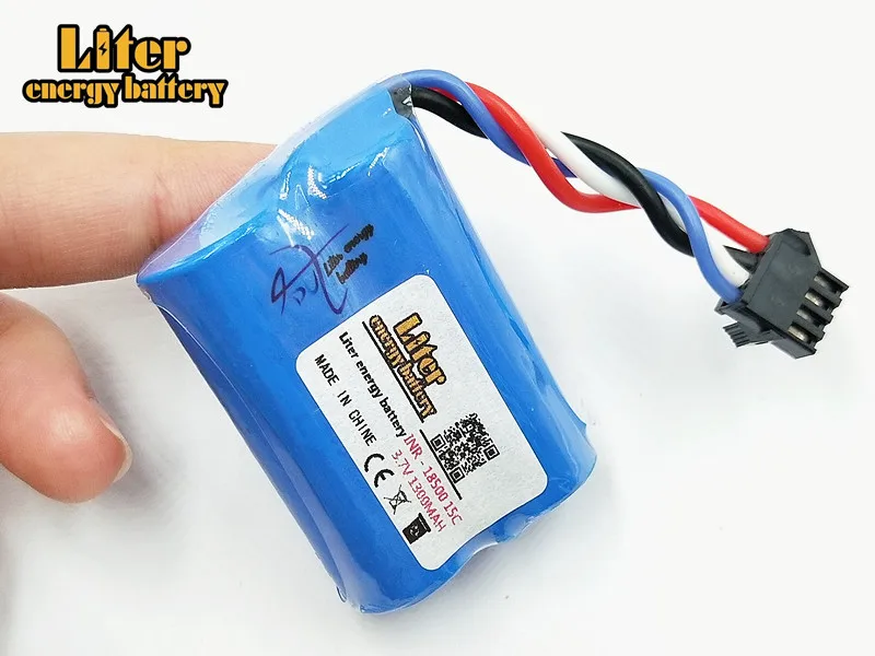 20PCS/LOT 3.7V 1300mAh Li-ion battery You Di UDI001 huanqi 960 2.4G remote control boat speedboat 18500 lithium | Электроника