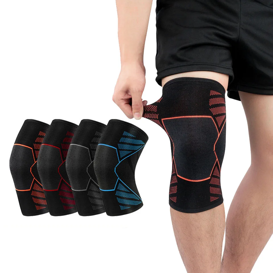 

1Pc Compression Nylon Weightlifting knee pads fitness training Squats knee protector adjustable kneecap sports safety
