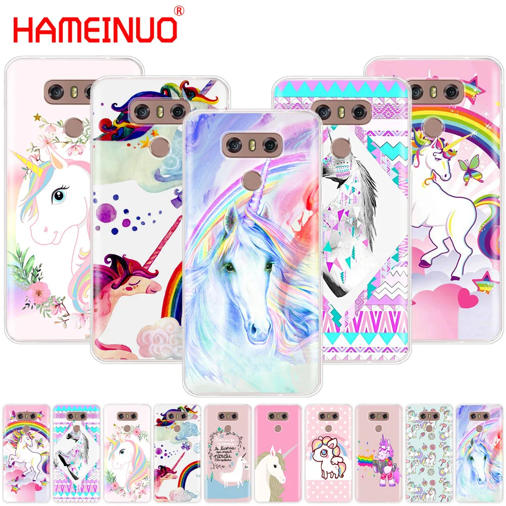 Чехол с единорогом gameinuo Rainbow для LG Q6 G6 MINI G5 K10 M250N M250 2017 2016 X POWER 2|Бамперы| |