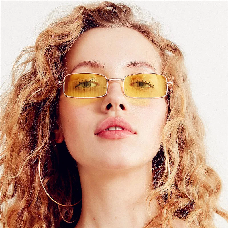 Занавес Lunette Soleil Homme корейская мода металлические маленькие квадратные солнцезащитные очки дикие морские