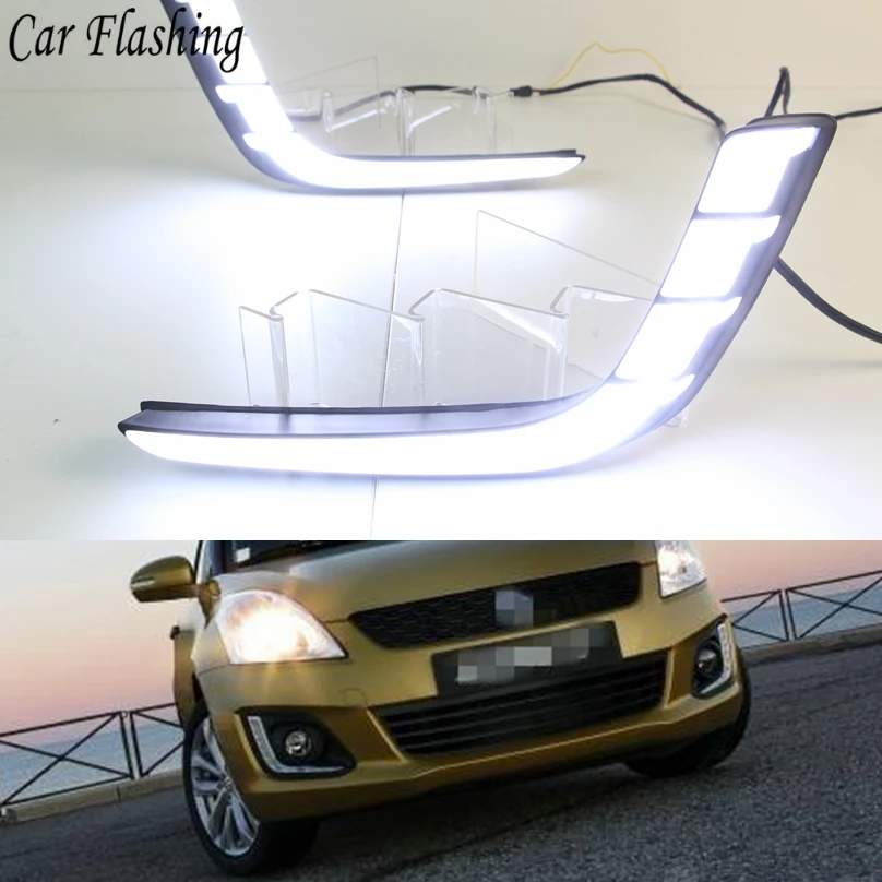 1 комплект автомобильные мигающие аксессуары для Suzuki Swift 2014-2016 DRL вождения дневной