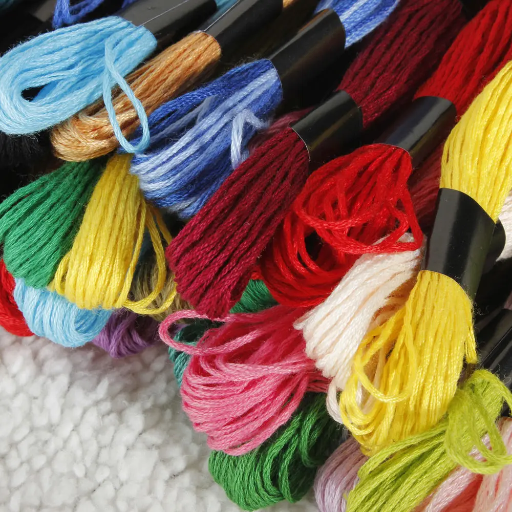 

FJS- 50 skeins embroidery floss embroidery 8m 6-ply Multicolor color colorful