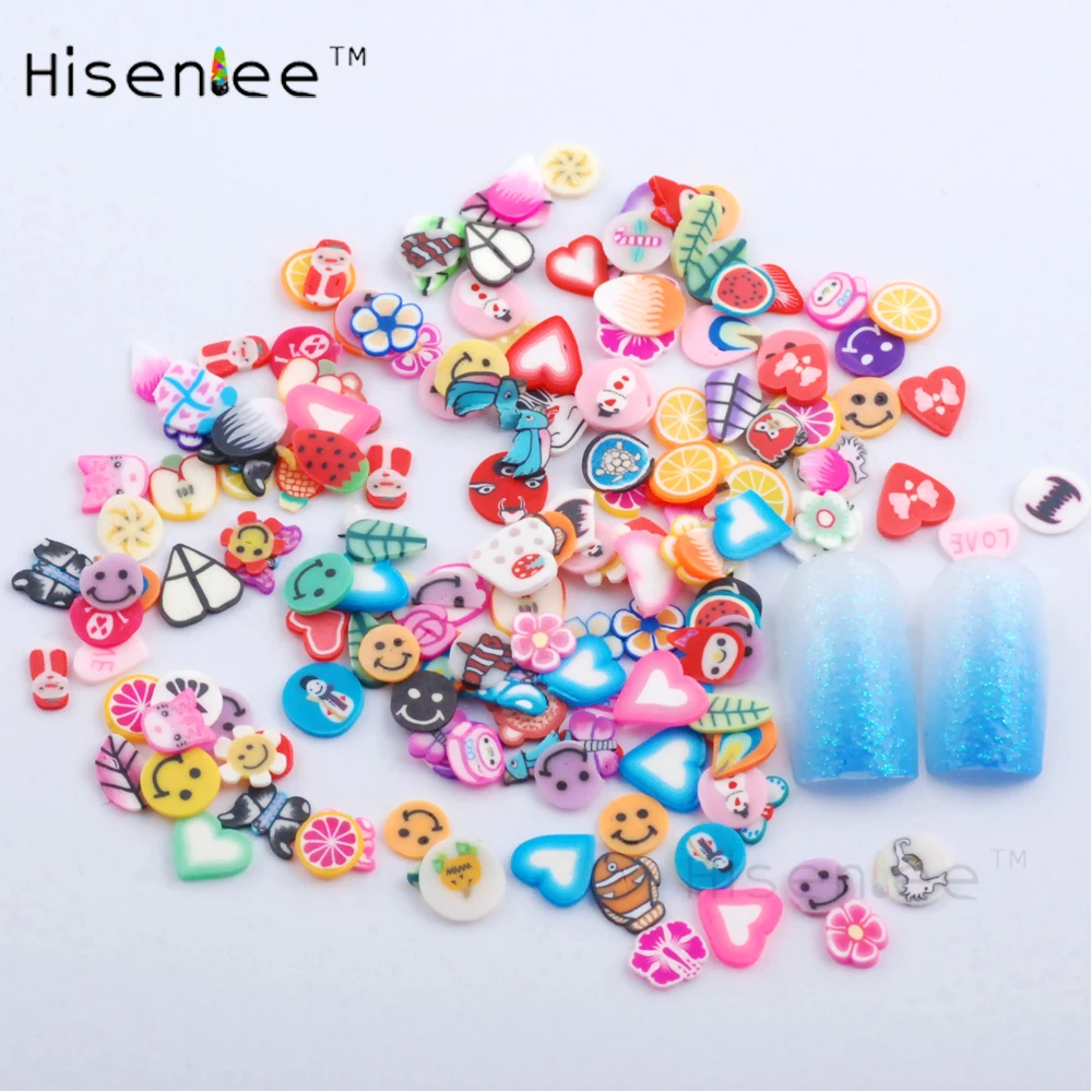: Hisenlee Новый 1000 шт./упак. 10g 3D нейл арта фруктов и цветов по оптовой цене животных из