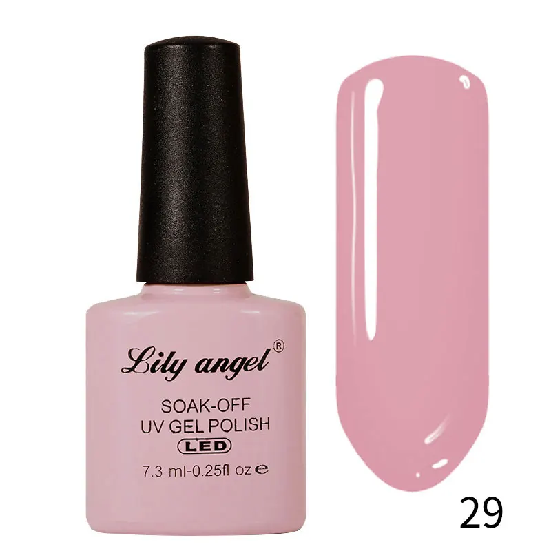 29 Lily Angel, высокое качество, Гель-лак для ногтей, для маникюра, салонные советы, горячая Распродажа, цвет, 7,3 мл, впитывается, органический УФ светодиодный Гель-лак для ногтей - Цвет: 29