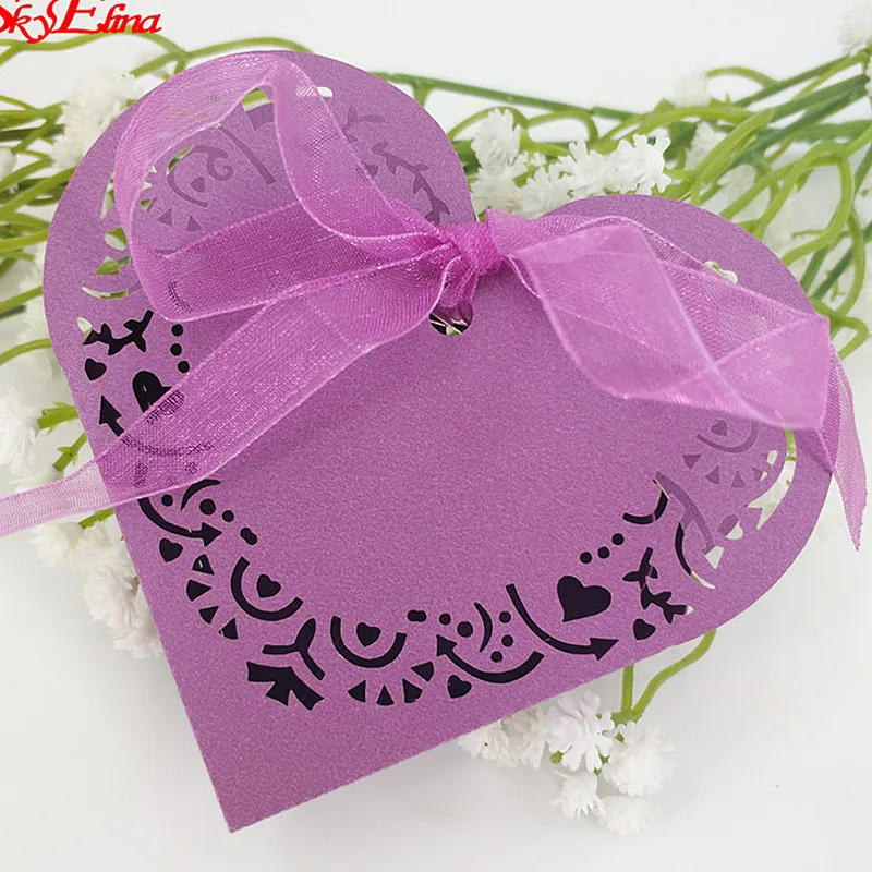 Dark Purple 10 шт. коробка конфет драже подарок на год коробка «любящее сердце» Свадебные украшения пользу Бумага Подарочный пакет для вечерние принадлежности для Хэллоуина 5z - Цвет: Dark Purple