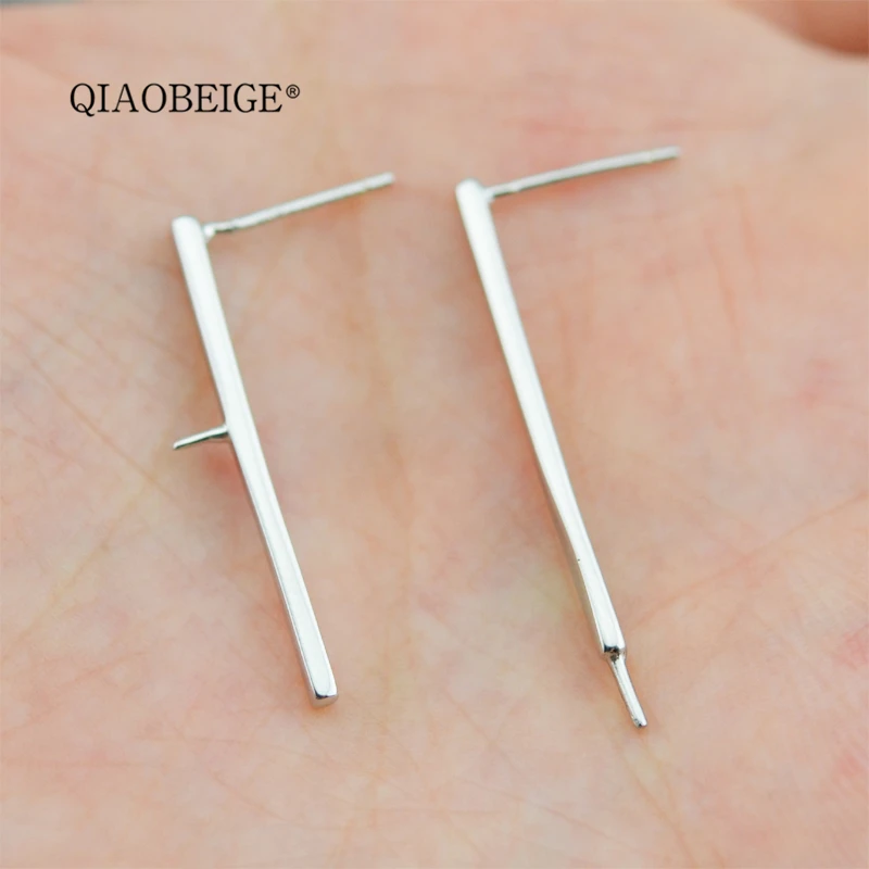 QIAOBEIGE серьги из пресноводного жемчуга серебро 925 пробы жемчужное крепление для
