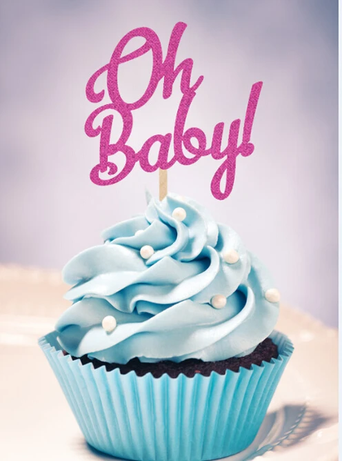 Блестящий детский! Детские топперы для капкейков аксессуары еды на день рождения