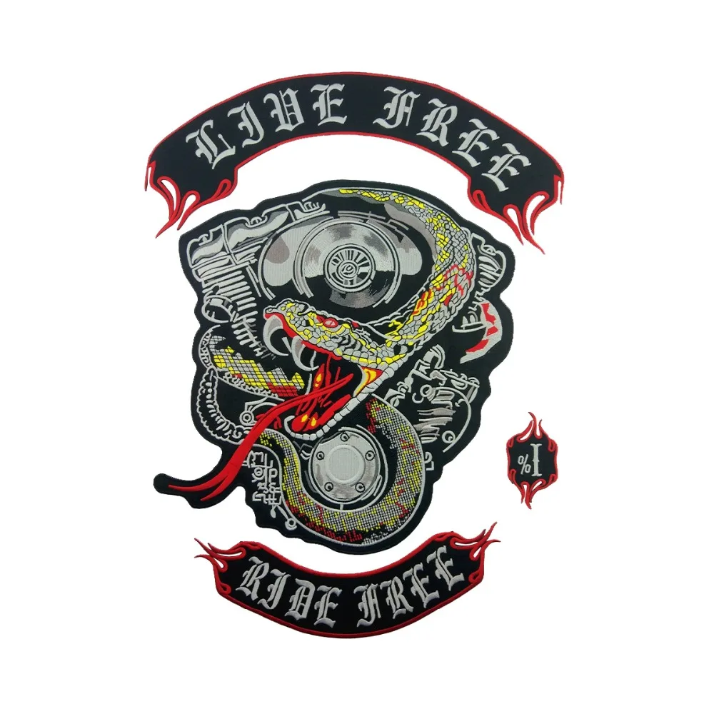Live Free Ride пластыри музыкальные рок и панк вышитые to мотоцикл Байкерский Клуб патч