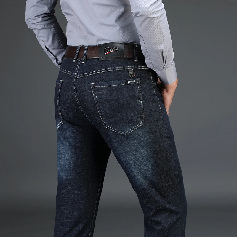 2019 New Brand Men's Casual Jeans Elasticity Cotton Fabric Slim Regular Fit | Мужская одежда