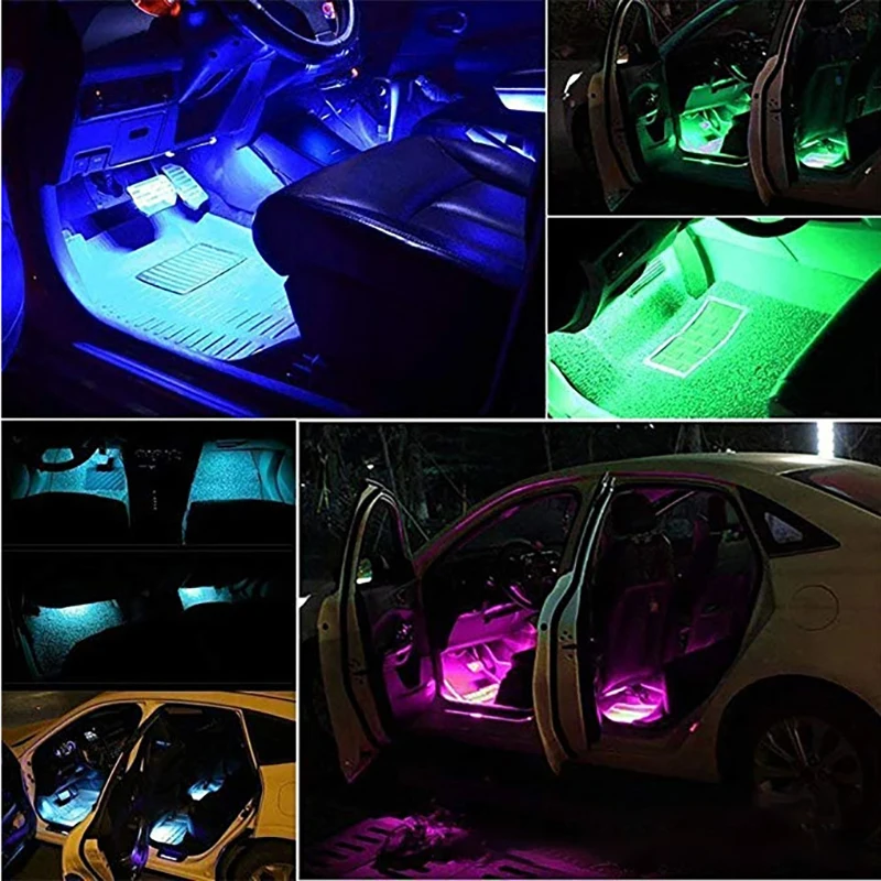 Colorful LED Strip Light Atmosphere Lamp Flexible Waterproof Car Styling Decorative Lamps Interior | Автомобили и мотоциклы