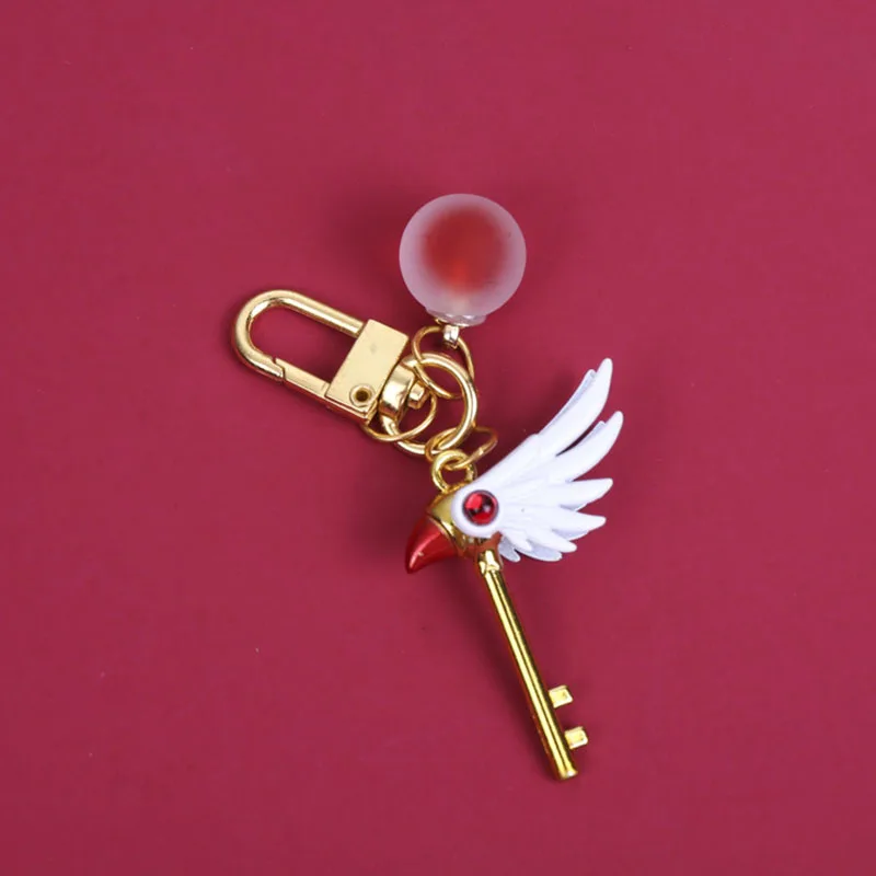 Аниме мультфильм карты Captor cardcaptor Брелок «Сакура» брелок кольцо Шарм силиконовый чехол для наушников для Apple AirPods - Цвет: only key chain