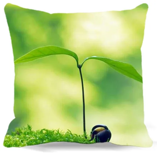 Новорожденный дерево бутон хлопок полиэстер зеленая Подушка Наволочка для дома