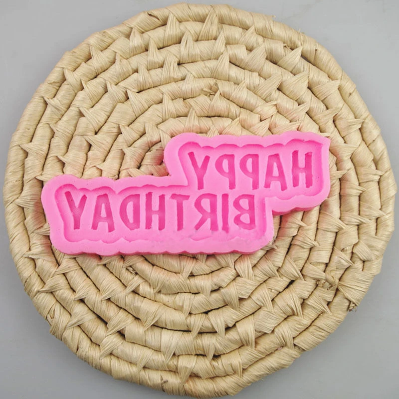 1 PCS С Днем Рождения доска силиконовая форма для помадки шоколад выпечки ремесла