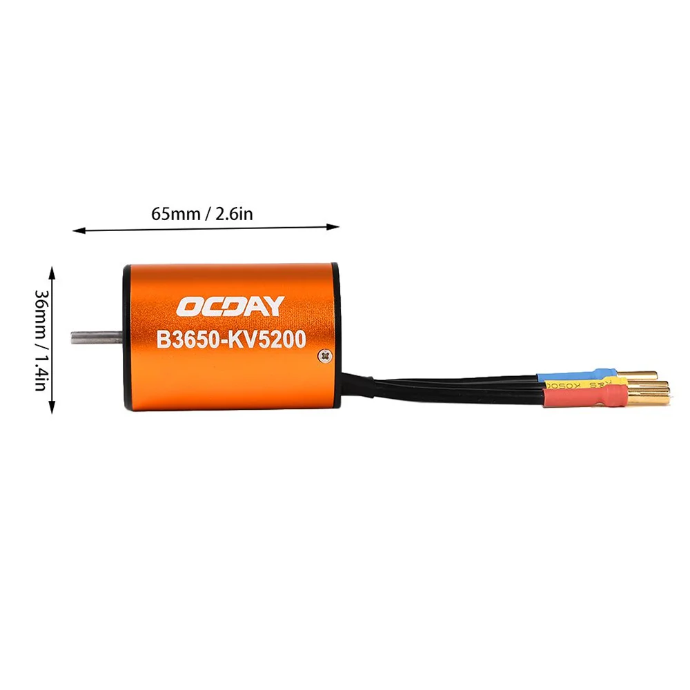 Высокое качество RC части 1/10 B3650 5200KV 4P Бесконтактный бесщеточный двигатель CNC для