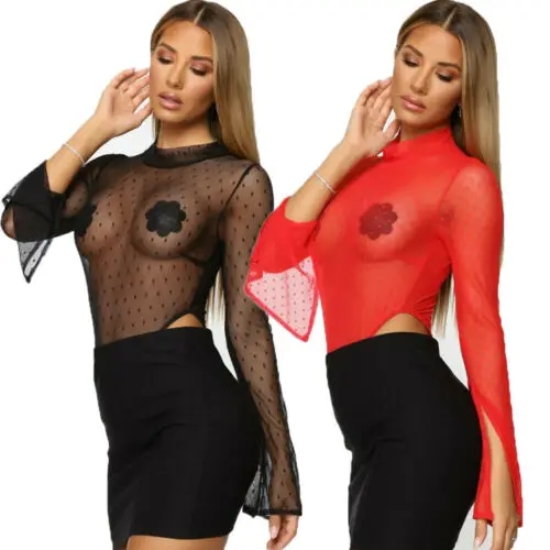 2019 New Ladies Sexy Nightwear Underwear Porn Women Hot Erotic Babydolls Dress Fishnet Long Sleeve Lingerie Bodysuit | Тематическая