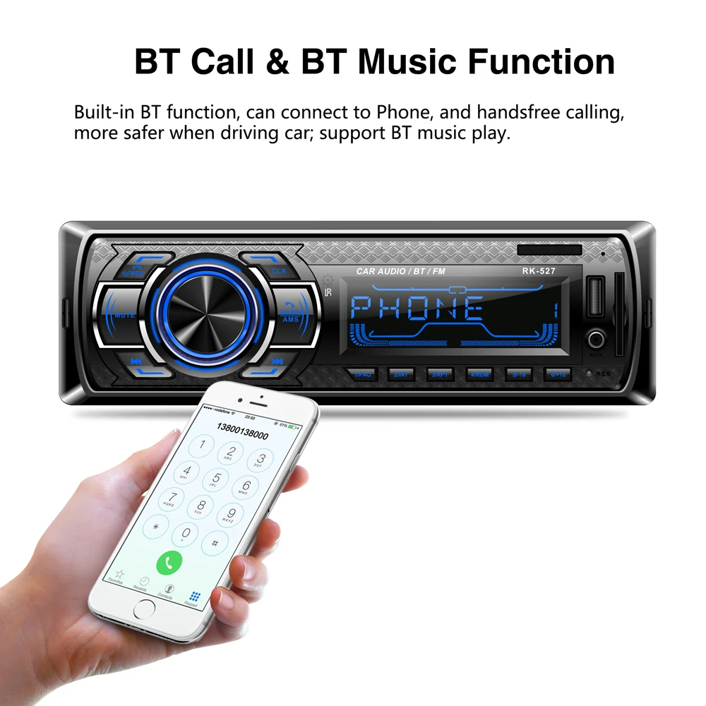 HEVXV Авторадио 12 в автомобильное радио Bluetooth 1 din автомобильный стерео плеер AUX-IN FM/USB