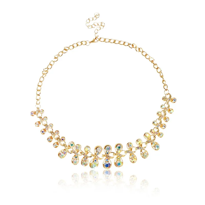 1 Pc Women Girls Rhinestone Pendant Necklace Fashion Crystal Stone Bib Statement Neck Jewelry Accessory | Украшения и аксессуары