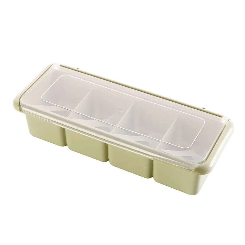 

Household Plastic Creative Jar Box Set Kitchen MSG Salt Seasoning Tank
