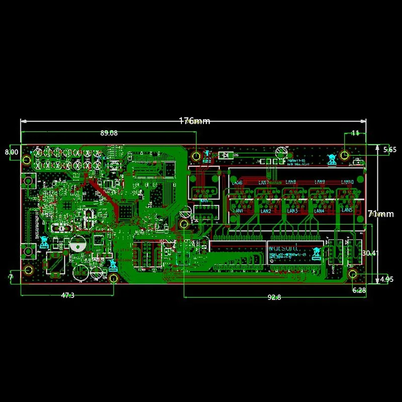 OEM10 port wireless router motherboard module custom screw hole metal shell broadband fast home kit 2.4G wireless module router
