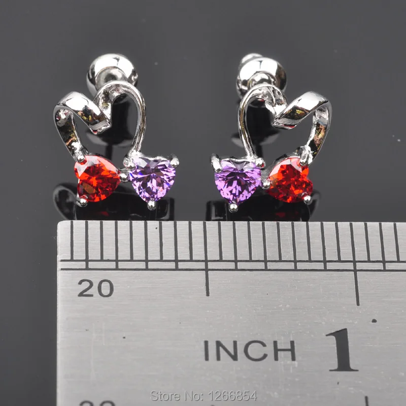 Прекрасный многоцветный кубического циркония для женщин с серебряным покрытием