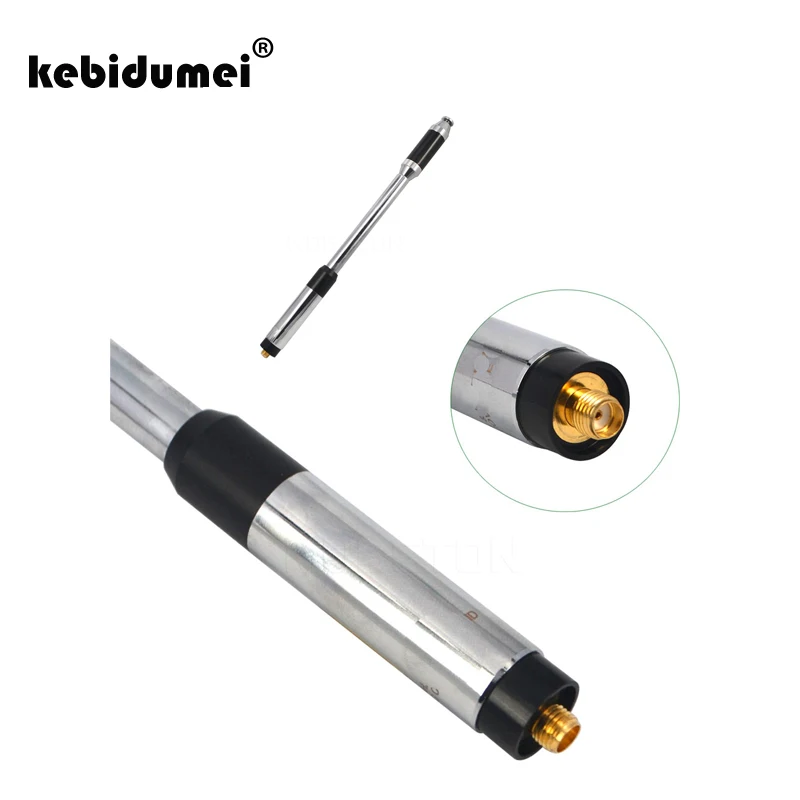 

Высококачественная двухдиапазонная антенна kebidumei SMA-Female RH770 144 МГц/430 МГц, портативная телескопическая радиоантенна для баоена
